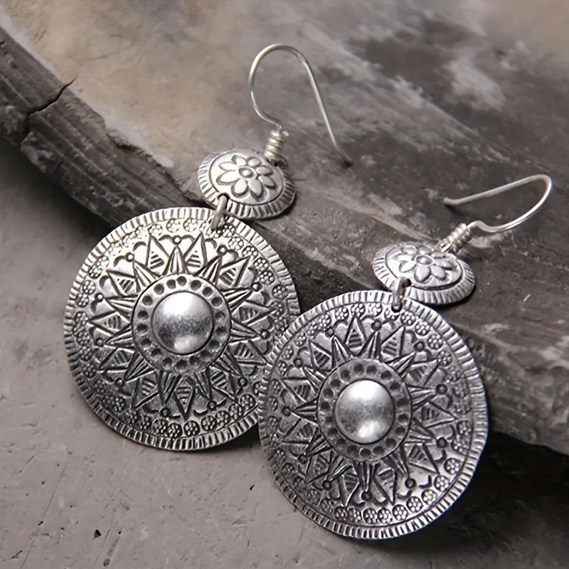 Orecchini mandala in argento vintage
